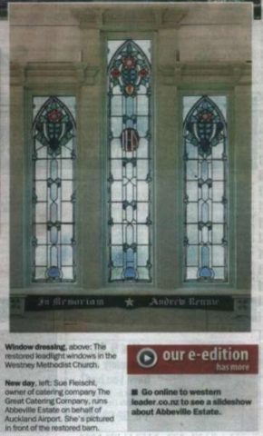 Western Leader article on GlassArt's work